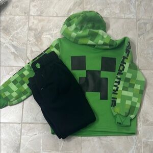 Green Minecraft Hoodie & Pants